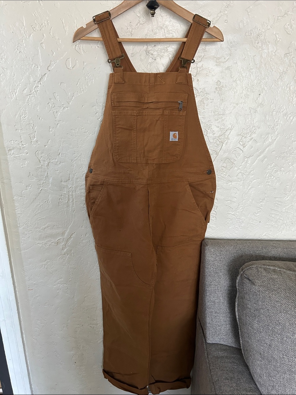 Carhartt Women's Rugged Flex Loose Fit Canvas Bib Overalls